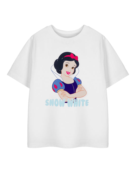 Disney Snow White Girls White Short Sleeved T-Shirt