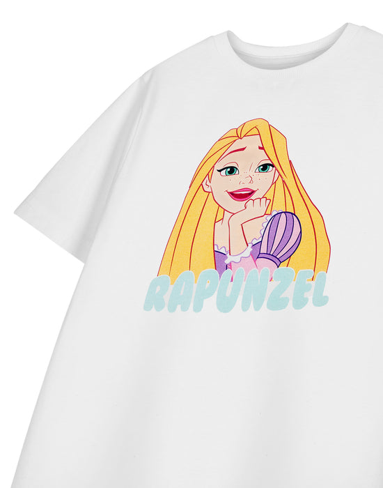 Disney Rapunzel Girls White Short Sleeved T-Shirt