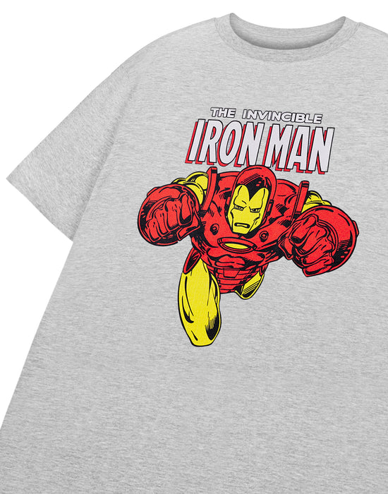 Marvel Iron Man Boys Grey Short Sleeved T-Shirt