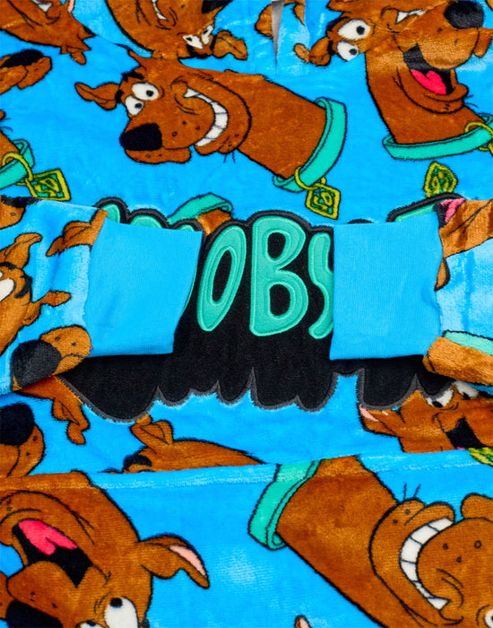 Scooby Doo Character AOP Boys Blue Blanket Hoodie