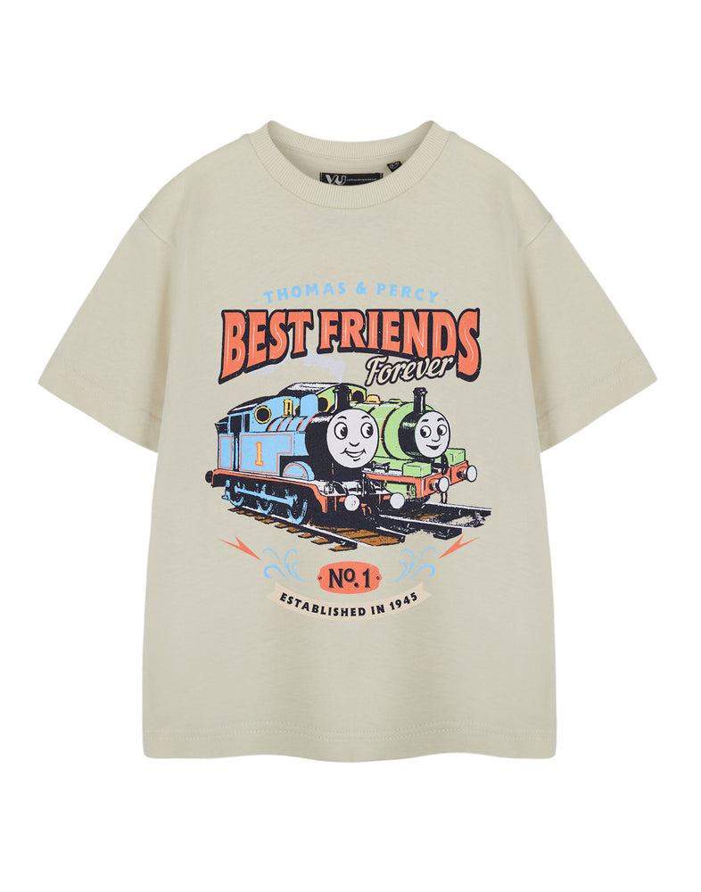 Thomas and Friends Best Friends Boys Beige Short Sleeved T-Shirt