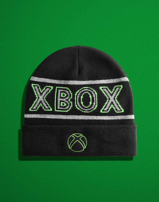 Xbox Logo Boys Black Beanie Hat