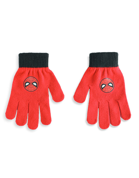 Marvel Character Boys Multicoloured Beanie and Gloves Set