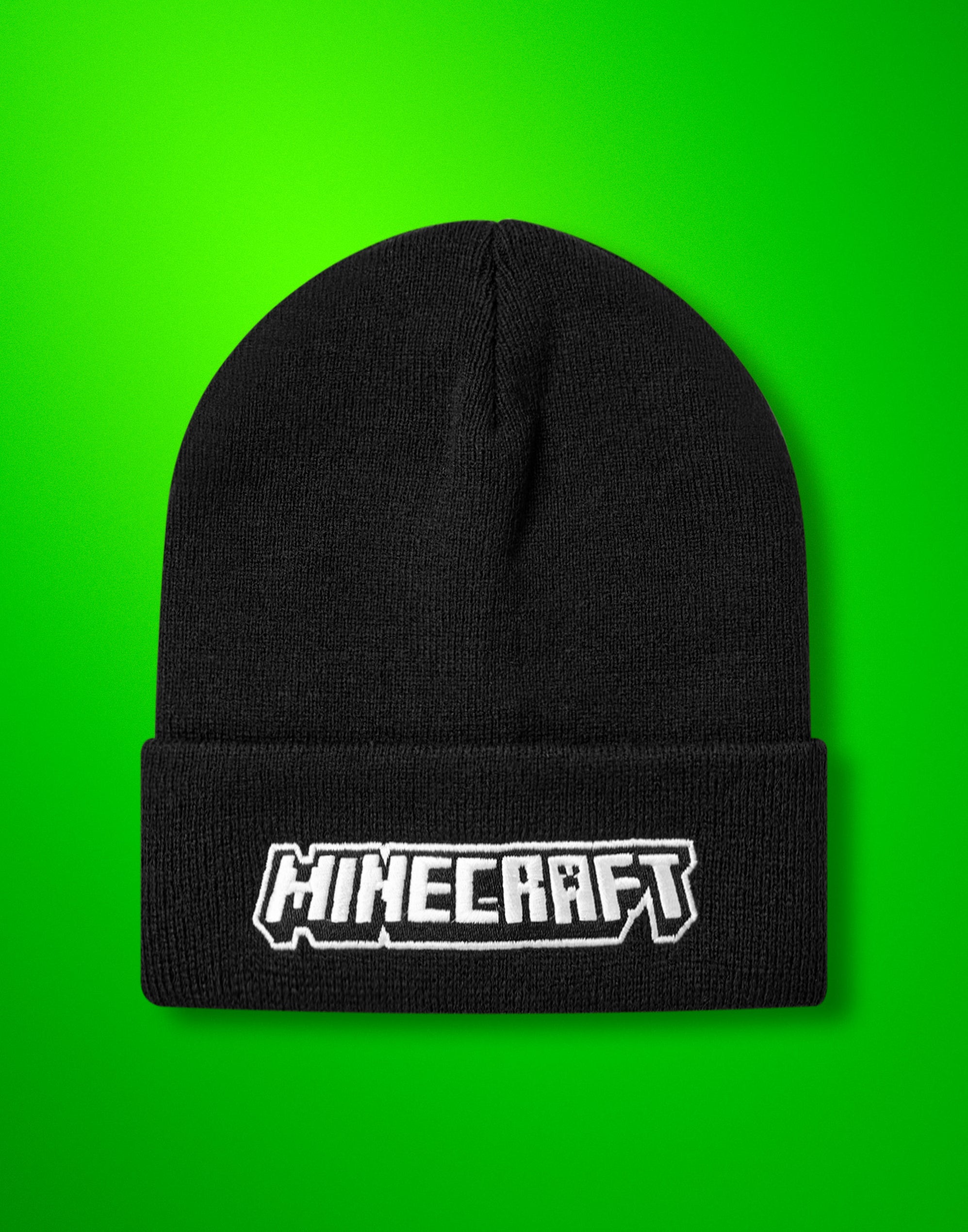 Minecraft Boys Black Beanie Hat — Vanilla Underground