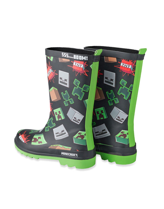 Minecraft Character Icon Boys Black Wellington Boots without Handles