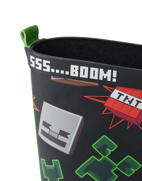 Minecraft Character Icon Boys Black Wellington Boots without Handles