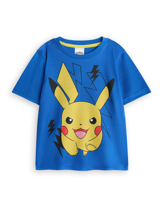 Pokemon Pikachu Boys Blue Short Sleeve Short Leg Pyjama Set