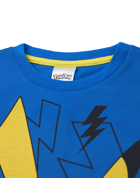Pokemon Pikachu Boys Blue Short Sleeve Short Leg Pyjama Set