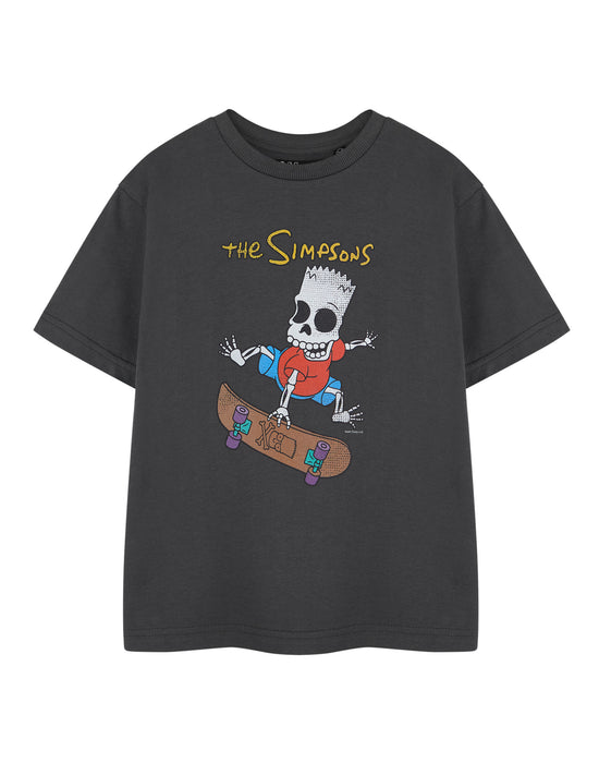 The Simpsons Bart Halloween Boys Grey Short Sleeved T-Shirt