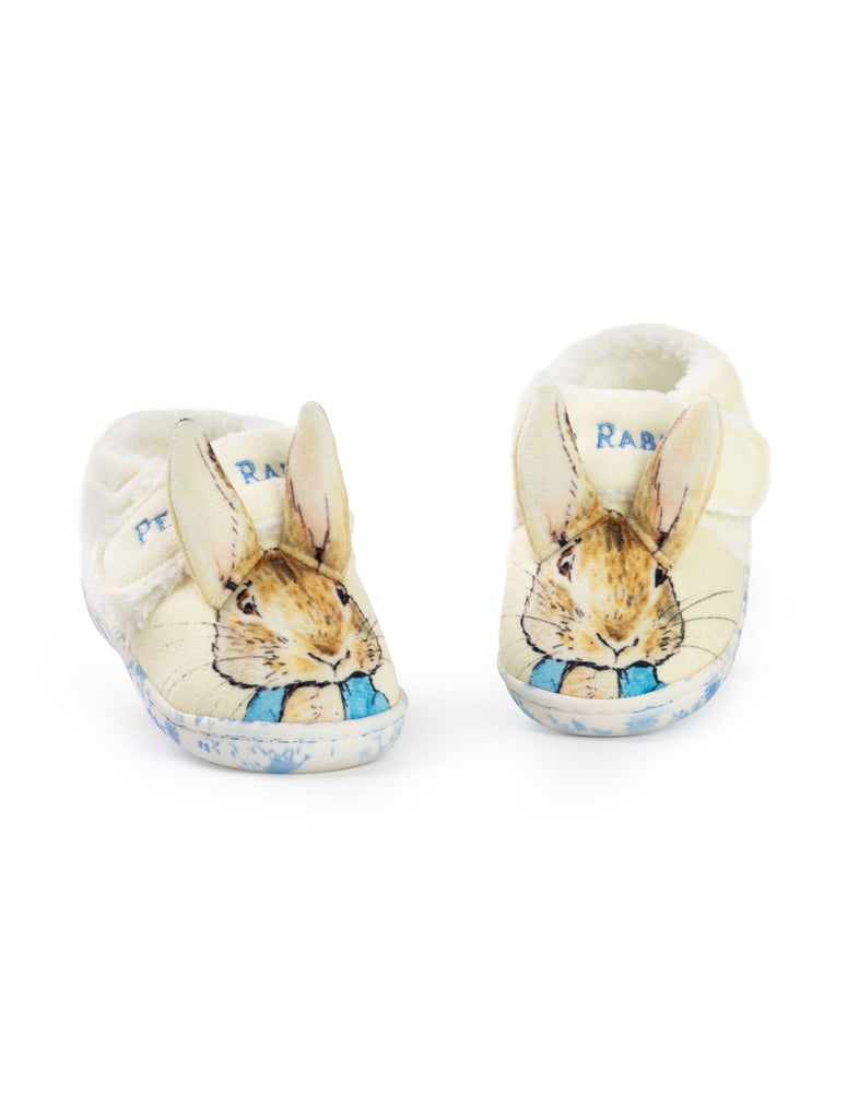 Peter Rabbit Character Face Unisex Kids Multicoloured Velcro Loafer Slippers