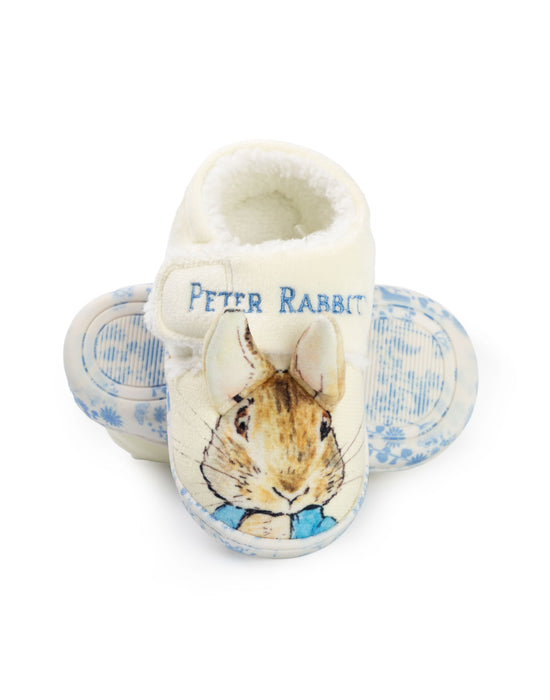 Peter Rabbit Character Face Unisex Kids Multicoloured Velcro Loafer Slippers