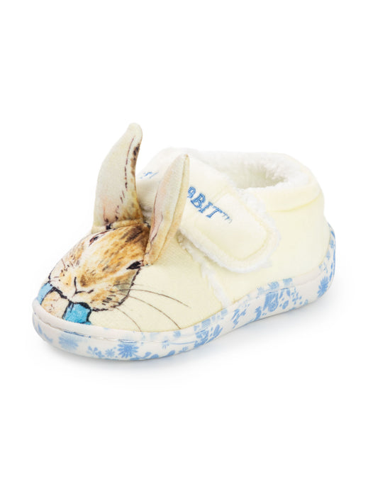 Peter Rabbit Character Face Unisex Kids Multicoloured Velcro Loafer Slippers