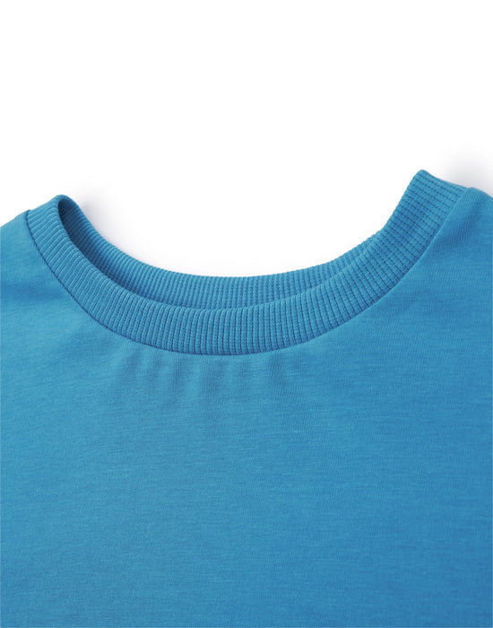 Sonic the Hedgehog Birthday Age Six Boys Blue Short Sleeved T-Shirt