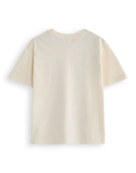 The Snail & The Whale Tail Of The Whale Unisex Kids Beige Short Sleeved T-Shirt