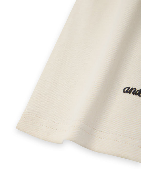 The Snail & The Whale Tail Of The Whale Unisex Kids Beige Short Sleeved T-Shirt