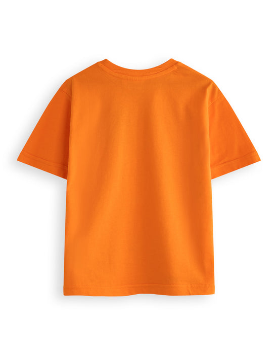Zog Big Face Unisex Kids Orange Short Sleeved T-Shirt