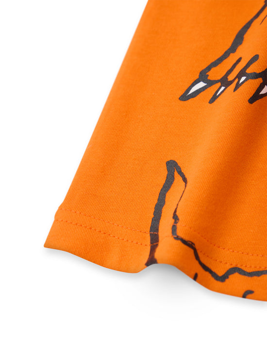 Zog Big Face Unisex Kids Orange Short Sleeved T-Shirt