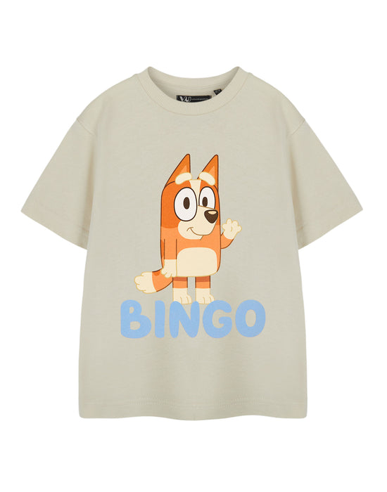 Bluey Bingo Unisex Kids Beige Short Sleeved T-Shirt