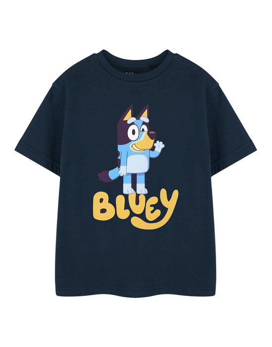 Bluey Bluey Unisex Kids Blue Short Sleeved T-Shirt