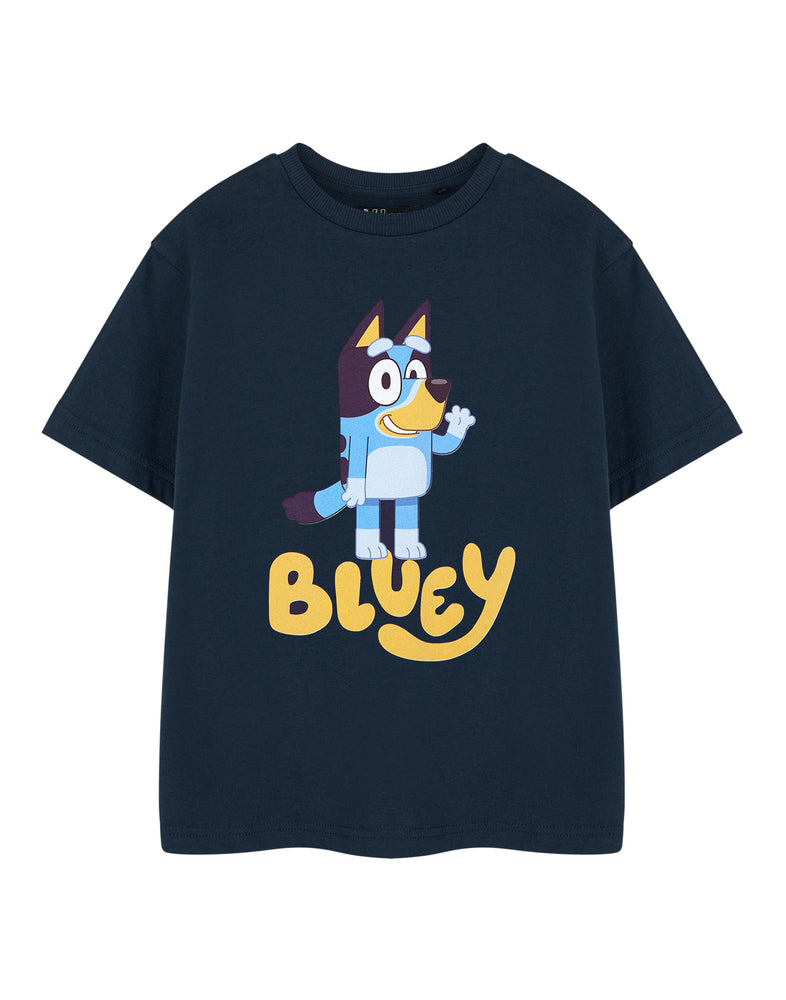 Bluey Bluey Unisex Kids Blue Short Sleeved T-Shirt