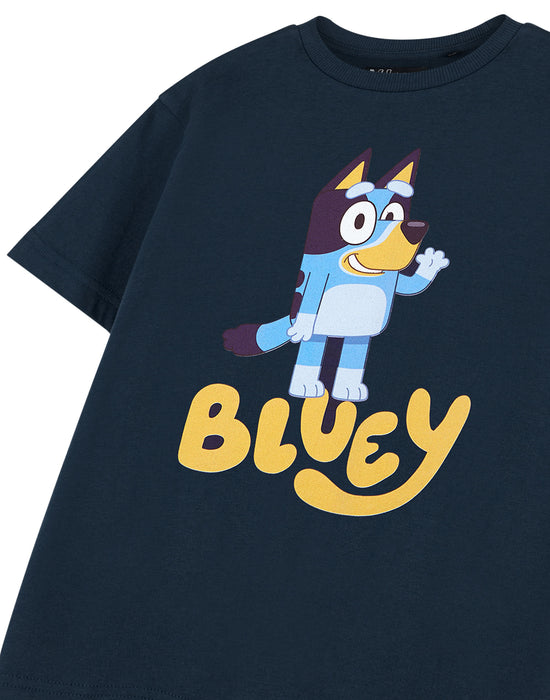 Bluey Bluey Unisex Kids Blue Short Sleeved T-Shirt