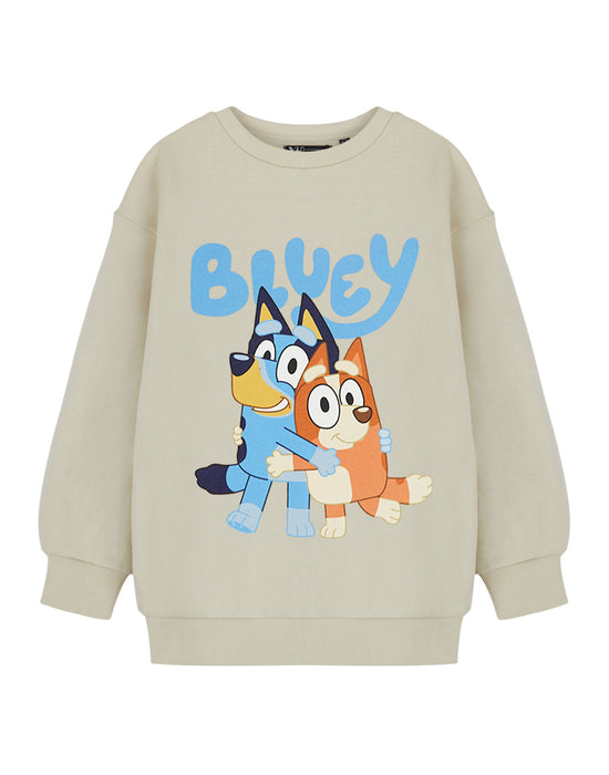 Bluey Hug Unisex Kids Beige Sweatshirt