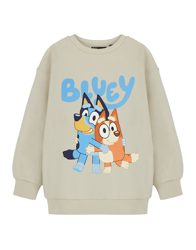 Bluey Hug Unisex Kids Beige Sweatshirt