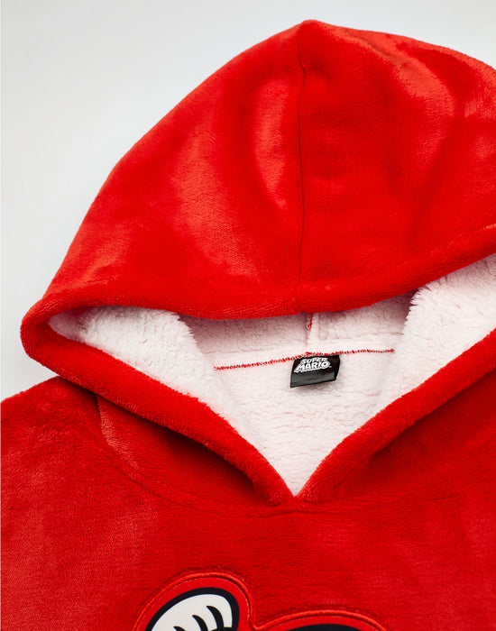 Nintendo Mario Boys Red Blanket Hoodie