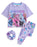 Monster High Character Group Girls Purple Short Sleeve Long Leg Pyjama Set