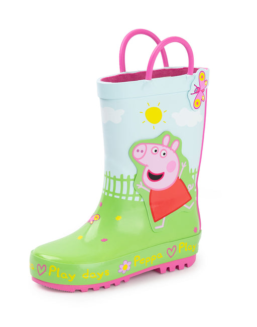 Peppa Pig Play Days Unisex Kids Multicoloured Wellington Boots with Handles