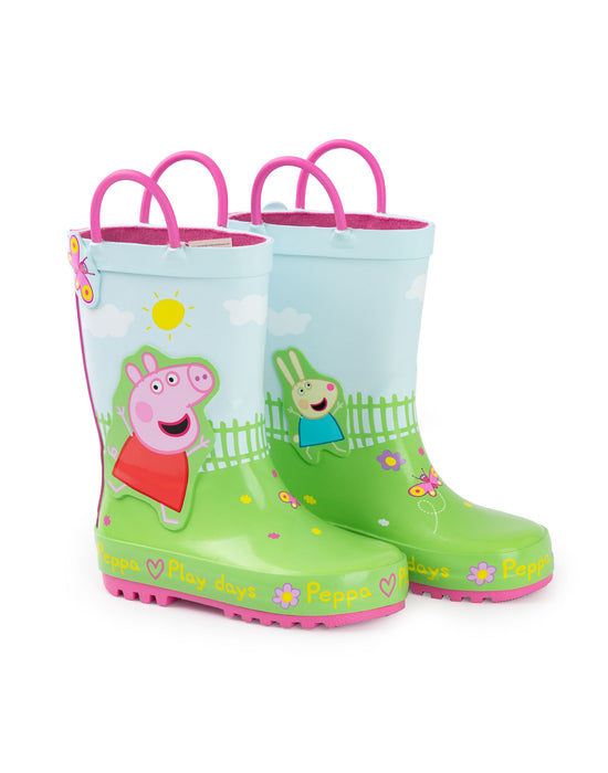 Peppa Pig Play Days Unisex Kids Multicoloured Wellington Boots with Handles