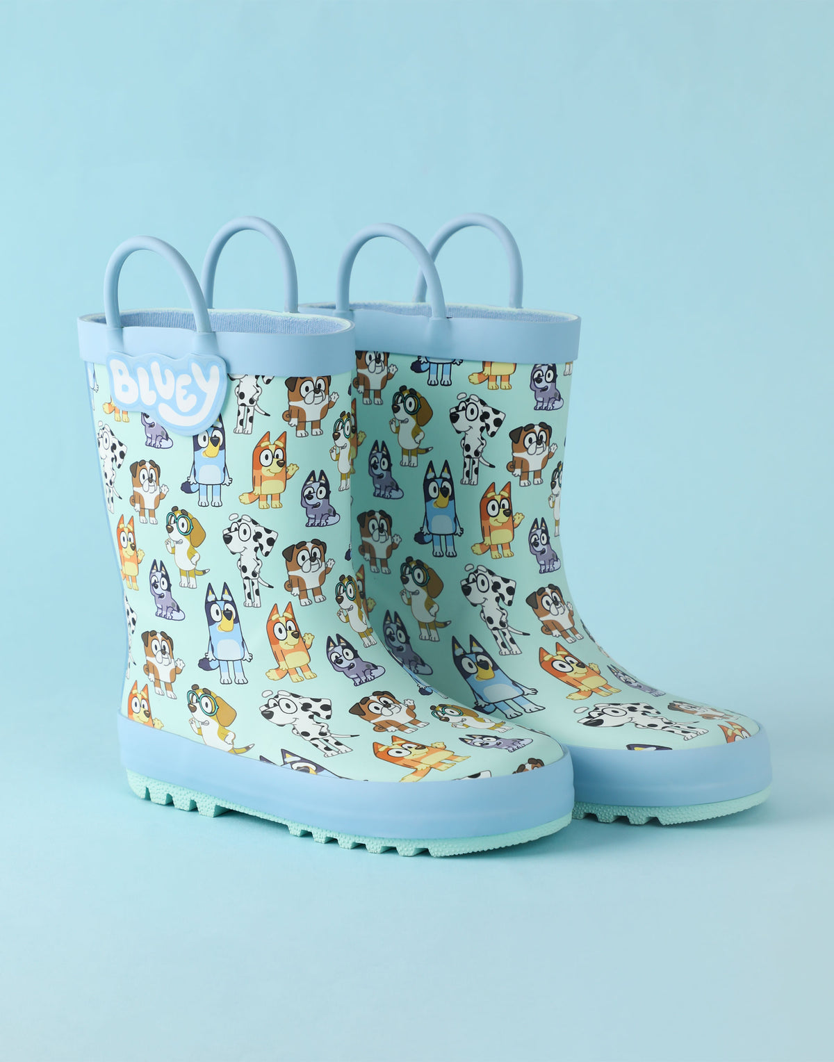 Bluey Unisex Kids Blue Wellington Boots with Handles