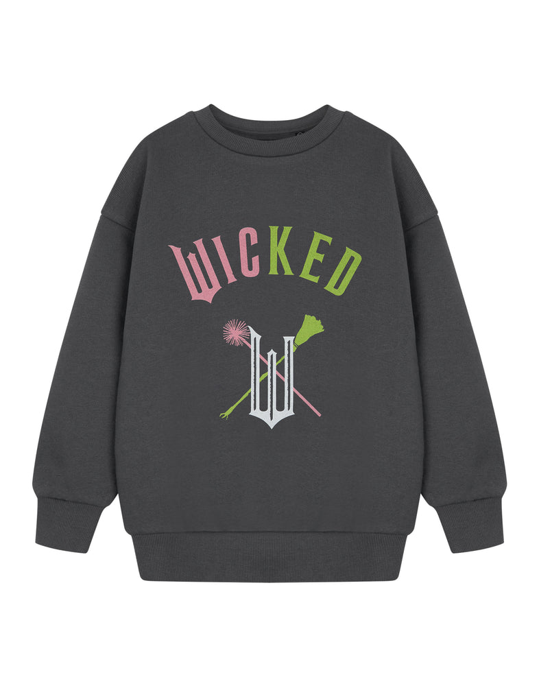 Wicked Broom & Wands Kids Unisex Kids Grey Sweatshirt