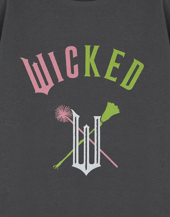 Wicked Broom & Wands Kids Unisex Kids Grey Sweatshirt
