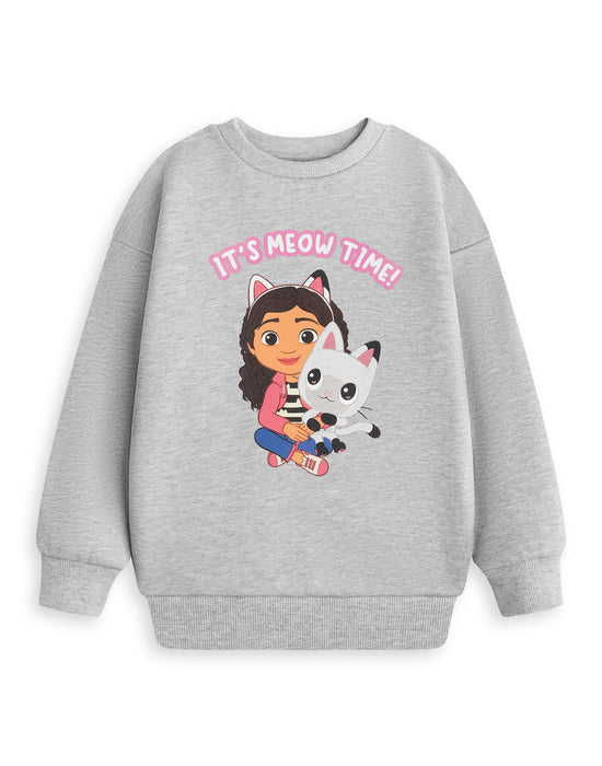 Gabby's Dollhouse Hugs Girls Grey Sweatshirt