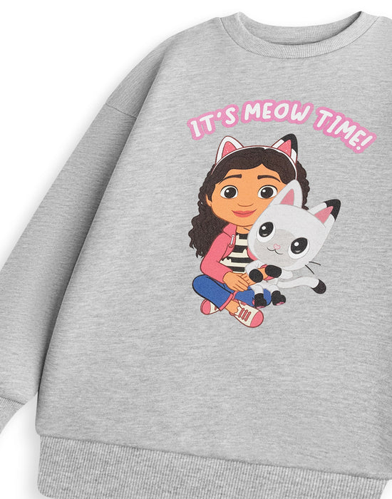 Gabby's Dollhouse Hugs Girls Grey Sweatshirt