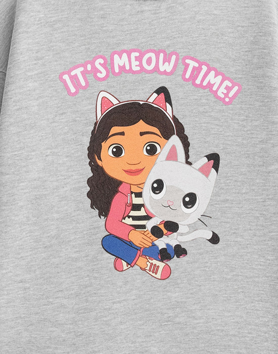 Gabby's Dollhouse Hugs Girls Grey Sweatshirt
