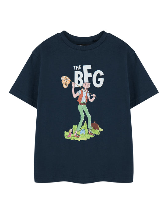Roald Dahl BFG Unisex Kids Blue Short Sleeved T-Shirt