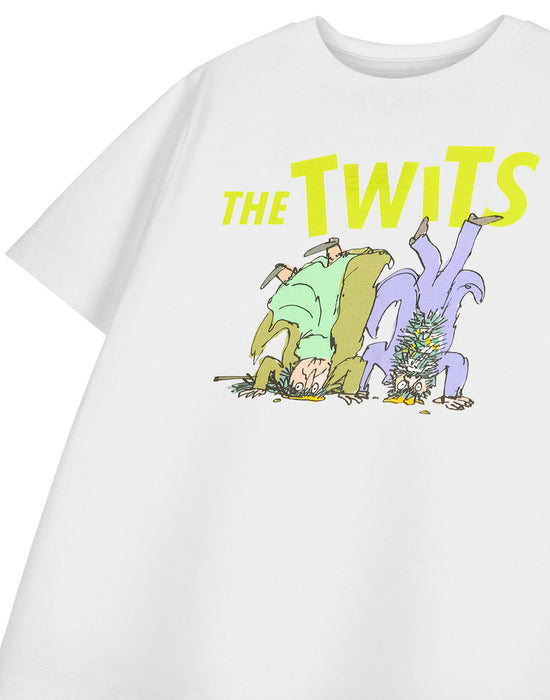 Roald Dahl The Twits Unisex Kids White Short Sleeved T-Shirt