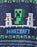 Minecraft Creeper Boys Blue Christmas Jumper