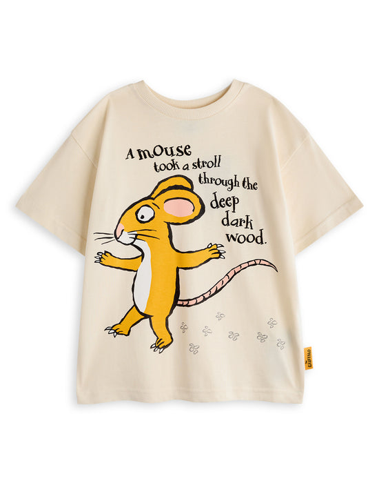 Gruffalo & Friends Mouse Unisex Kids Beige Short Sleeved T-Shirt