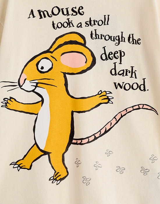 Gruffalo & Friends Mouse Unisex Kids Beige Short Sleeved T-Shirt