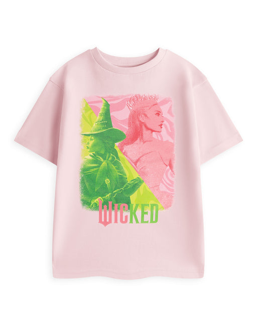 Wicked Split Unisex Kids Pink Short Sleeved T-Shirt