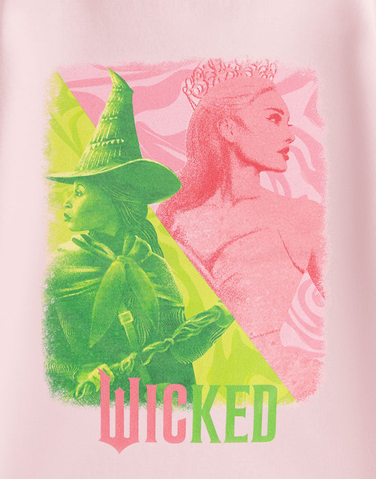 Wicked Split Unisex Kids Pink Short Sleeved T-Shirt