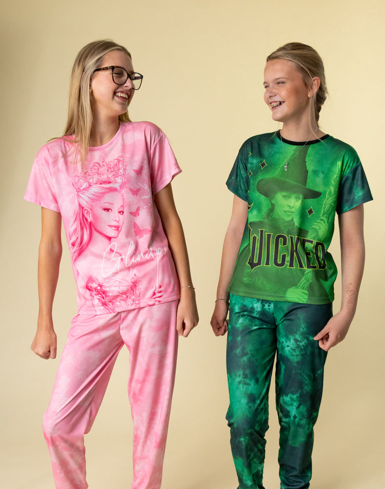 Wicked Glinda & Elphaba Girls Multi-Pack of 2 Short Sleeve Long Leg Pyjama Set
