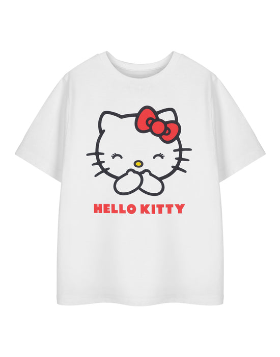 Hello Kitty Classic Girls White Short Sleeved T-Shirt