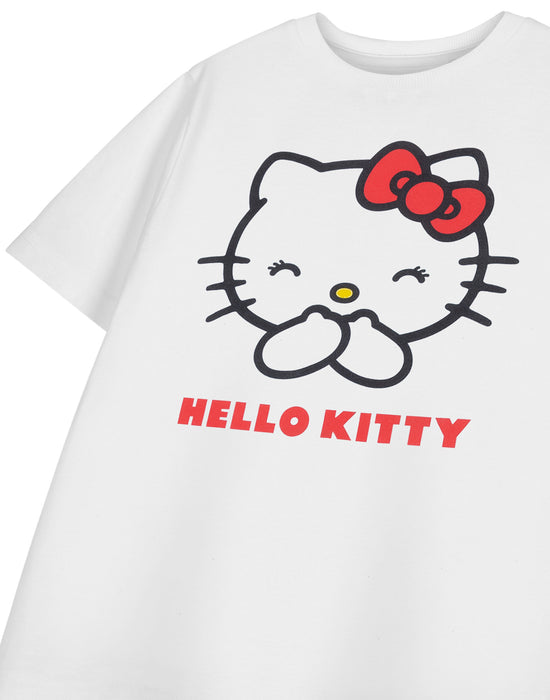 Hello Kitty Classic Girls White Short Sleeved T-Shirt