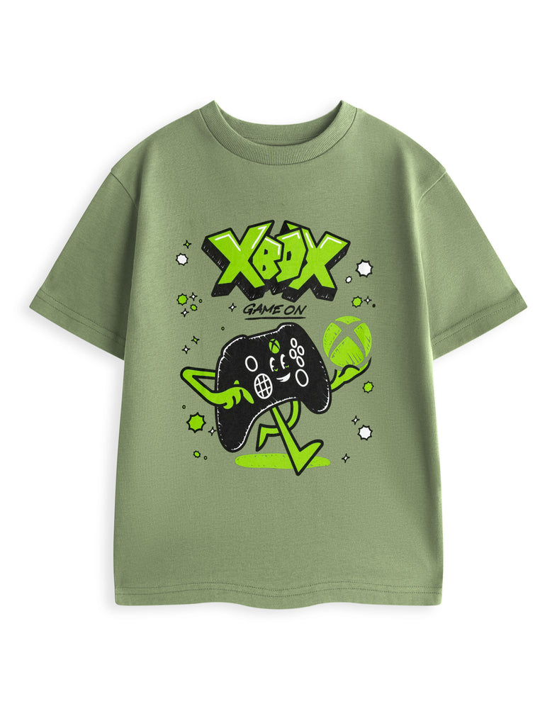 Xbox Game On Boys Green Short Sleeved T-Shirt