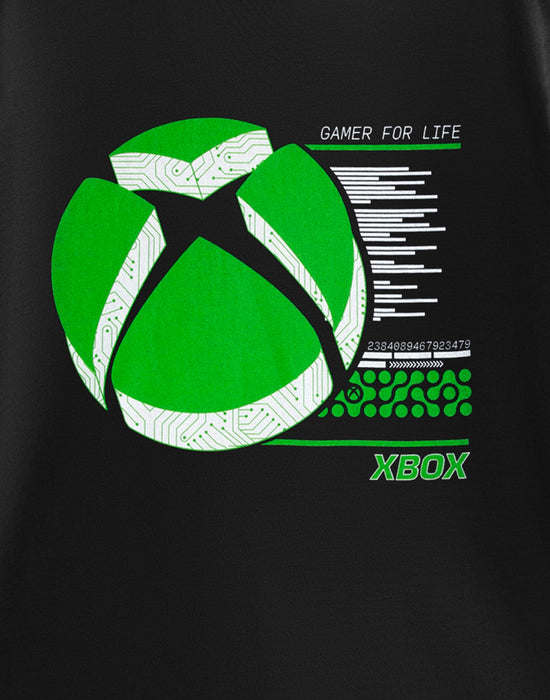 Xbox Gamer for Life Boys Black Short Sleeved T-Shirt