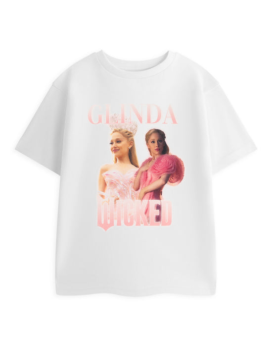 Wicked Glinda Girls White Short Sleeved T-Shirt